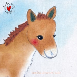 Kinderzimmerbild mit Pony, Geschenk Weihnachten mit Pony, Bild Kinderzimmer mit Pony, Baby Pony, Pony Fohlen Geschenk Mädchen, Geschenk Mädchen mit Pony