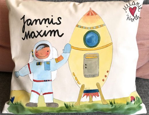 personalisiertes Geschenk Kleiner Junge, Rakete mit Astronaut