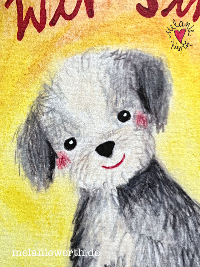 Achtsamkeitskarte Bobtail "Wir sind Freunde"