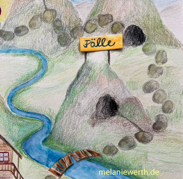 individuelles Spieldesign, therapeutisches Spielen, Lerntherapie, Waldorfpädagogik, kreative Zusammenarbeit, handgemaltes Spielbrett, pädagogisches Material, Förderunterricht, personalisiertes Lernspiel, Gipfelstürmer, visuelle Lernhilfen, kreative Auftragarbeiten