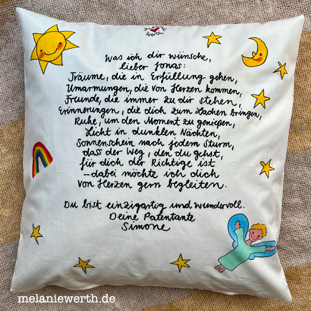 Segenswunsch zur Taufe, individuelles Taufgeschenk Patenkind