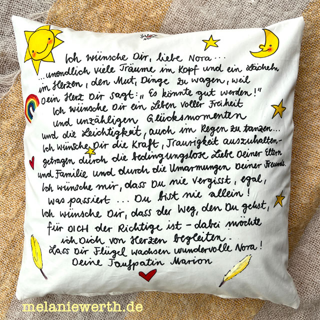 individueller Segenswunsch zur Taufe, handgeschrieben, liebevolles Geschenk