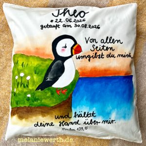 von allen Seiten umgibst du mich und hältst deine Hand über mir, individuelles Taufgeschenk