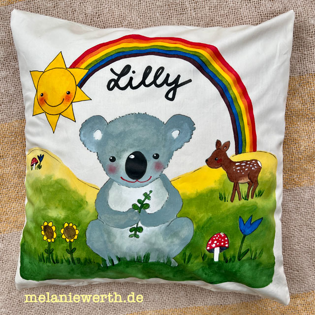 Geburtsgeschenk, liebevoll schenken zur Geburt, Kuschelkissen mit Koala